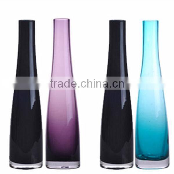 Wholesale glass flower vase tall slim vase
