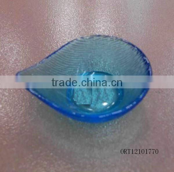 fancy colored hot melt glass plate