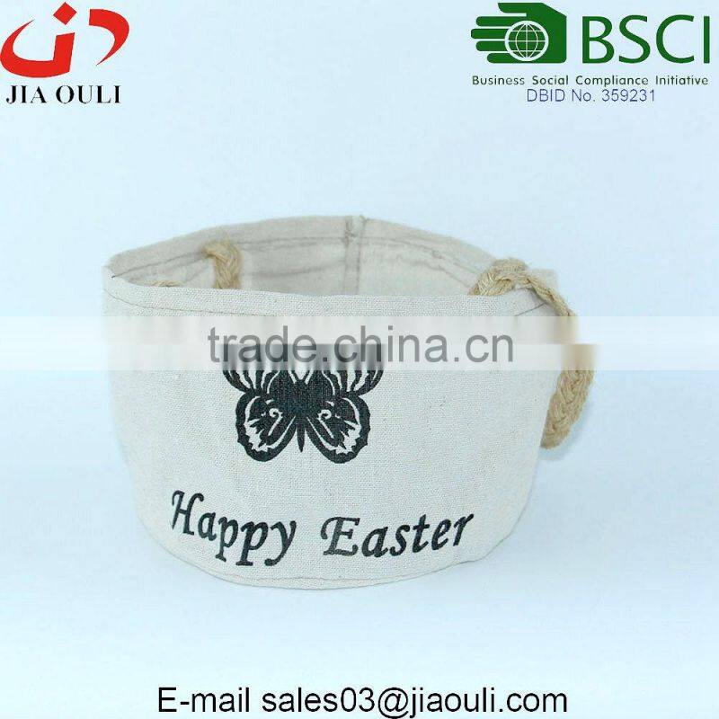 Fashion design Valentines' day decorations non-woven with Jute cover planter pot