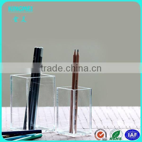 Cute Acrylic pencil box, round acrylic pen and pencil display holders,plexiglass tube pencil container