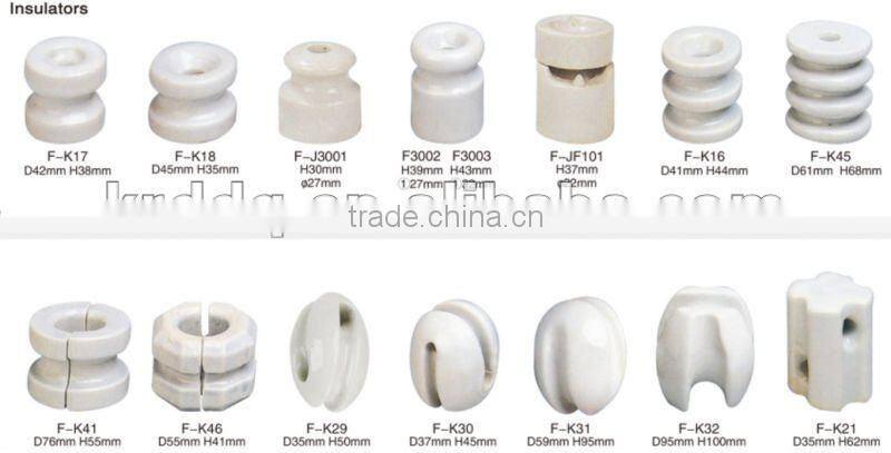 Electric fence porcelain insulator for low voltage type K30