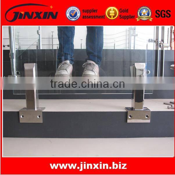 Jinxin Stainless Core drilled pool fence glass spigot with base plate Guangzhou Manufactory