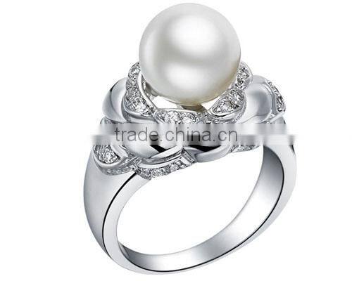 2015 beautiful natural freshwater pearls designer rings