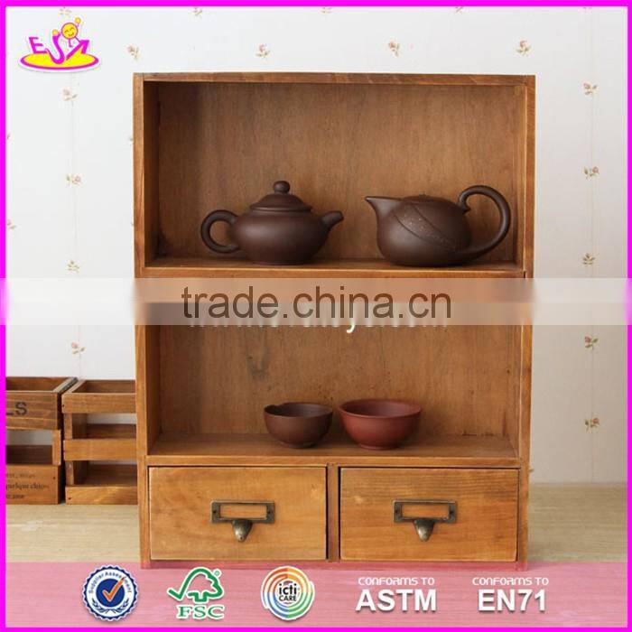 2017 New products natural wooden desktop shelf organizer W08C174