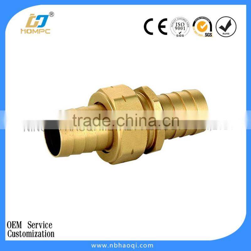 hydraulic hose barb brass union fitting