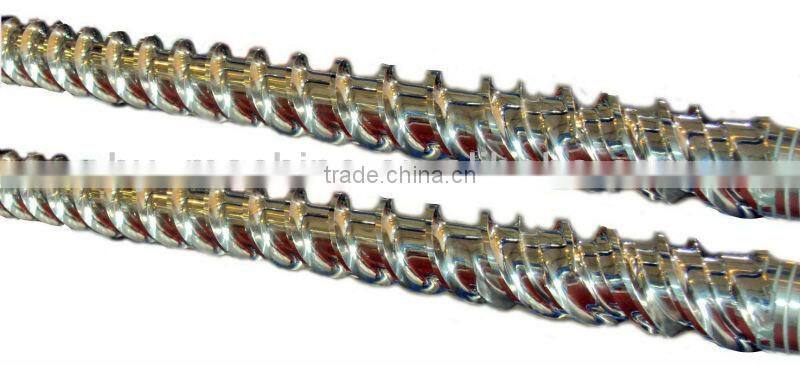 Screw and barrel for extruder machine, single screw good mixer design