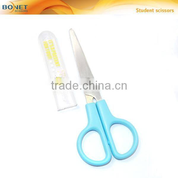 S71046C 5" ABS Handle school student scissor with safe cover