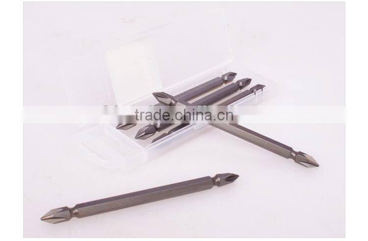 Double end screwdriver bits phillip and flat double head