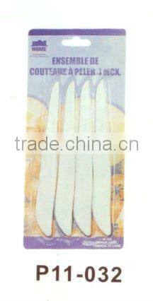 4pcs stainless steel paring knife set with plastic handle