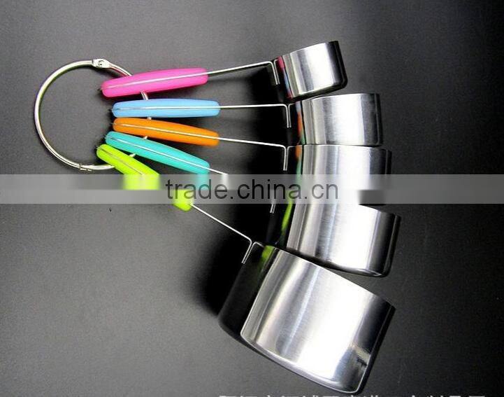 Hight quality 5pcs measuring cups with silicone handle
