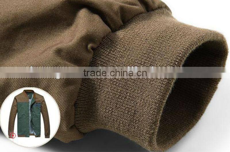 25%Nylon 75% polyster men leather jacket