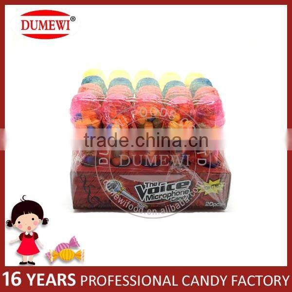 Colorful Plastic Microphone Ring Toy Candy with Light