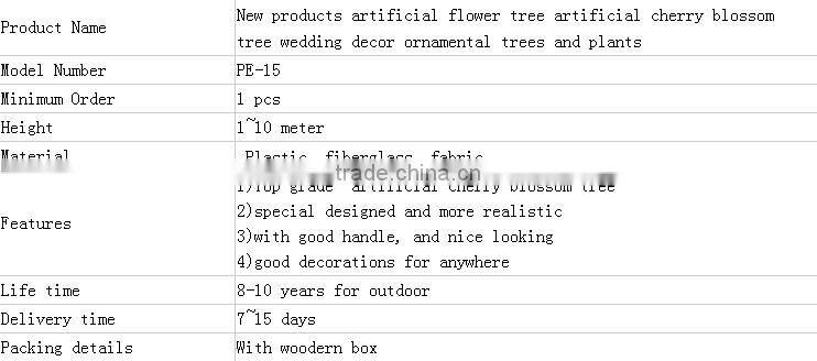 Hot sale artificial flower tree artificial cherry blossom tree new product wedding decor ornamental trees and plants