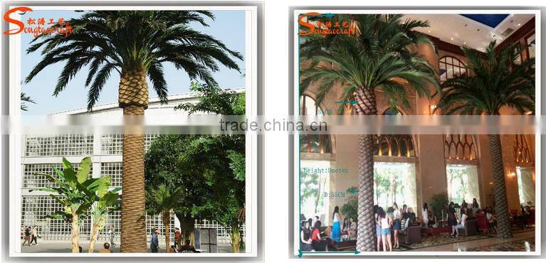 2015 Wholesale artificial outdoor palm trees plastic decorative metal palm tree palm trees