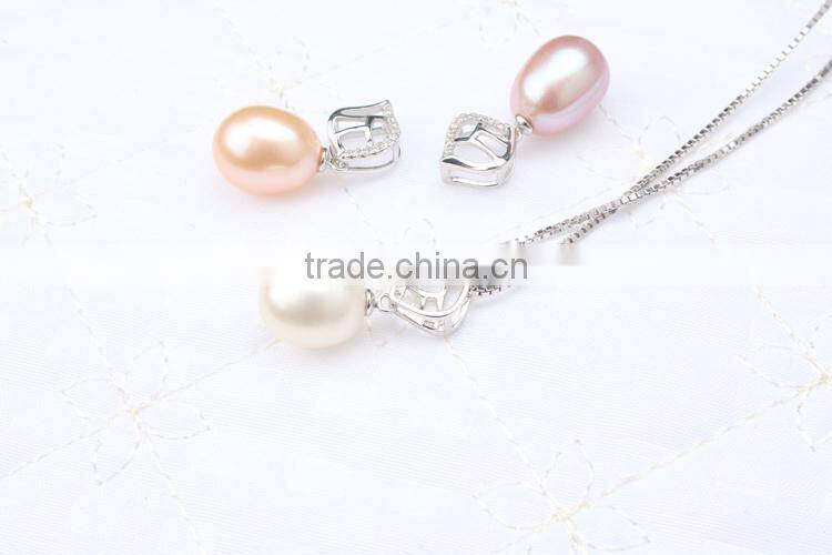925 silver Pearl Pendant and earring