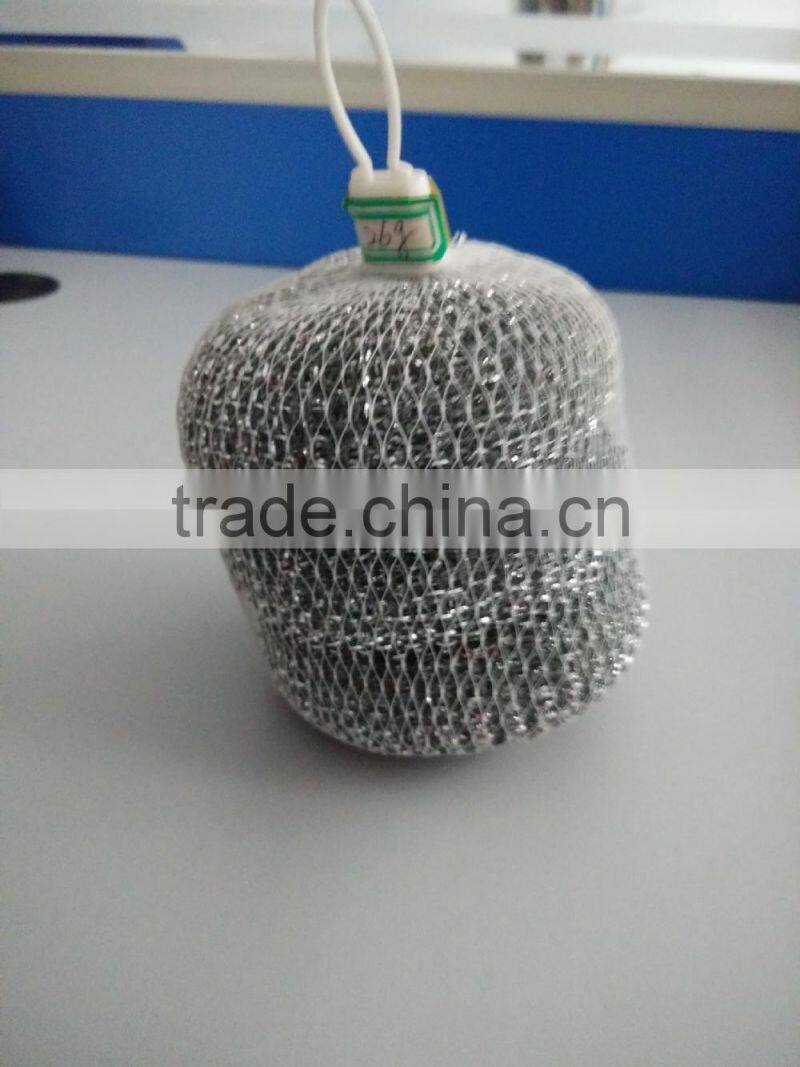 4 Pk Metal Mesh Pad Scourer Rust Free Cleaning Stainless Steel Wire Pads Kitchen