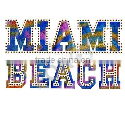 heat lace transfer Miami iron on motif