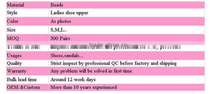 New arrival Popular Lady Diamond Shoe Upper Sandal fashionShoe Vamp