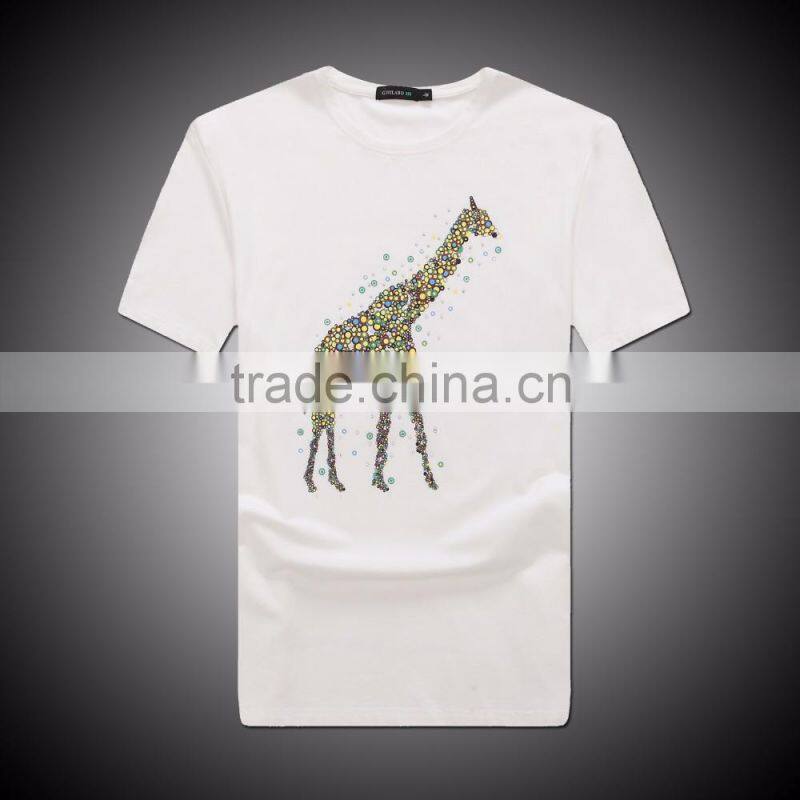 custom men cotton plain printing solid t shirt