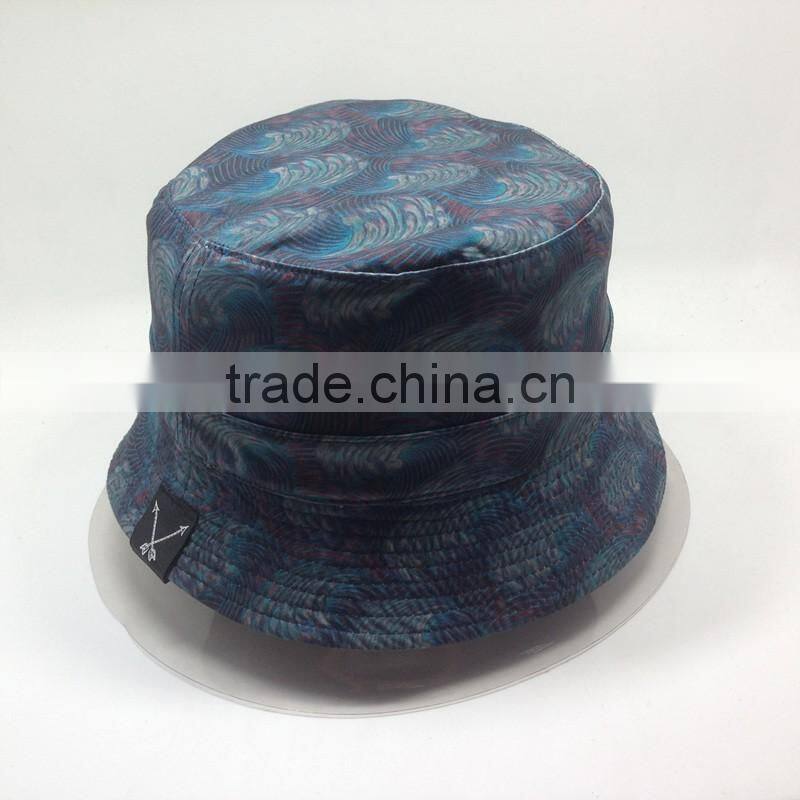 Wide Brim Printed Bucket Hat Custom Double Sided Hat Reversable Hat