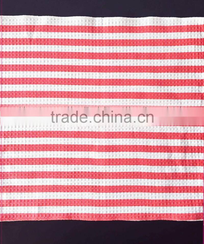 New design hotel restaurant victualing house , dining room 100% cotton waffle stripe dish towels
