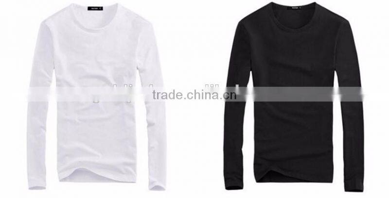 Customized manufactorying 100% cotton long-sleeve T shirt for man