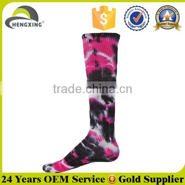 Tie dye socks custom random dyeing socks, Pad-roll dyed socks