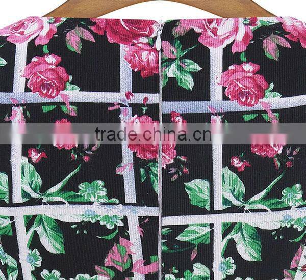 Hot fashion OEM elegant floral women dresses/ short evening party dress/casual dress