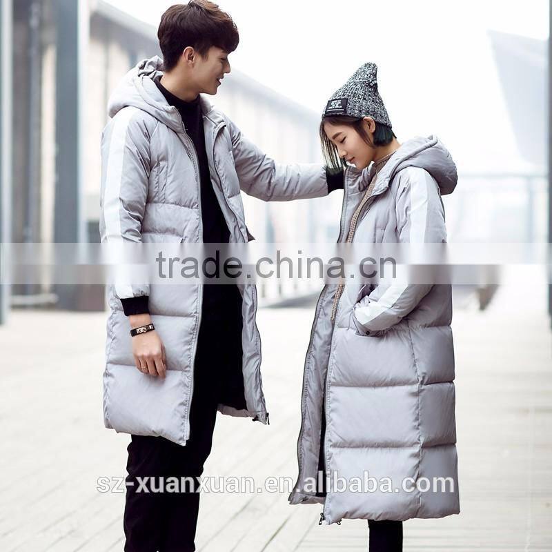 Lovers warm long duck down jacket korean version down jacket 2016