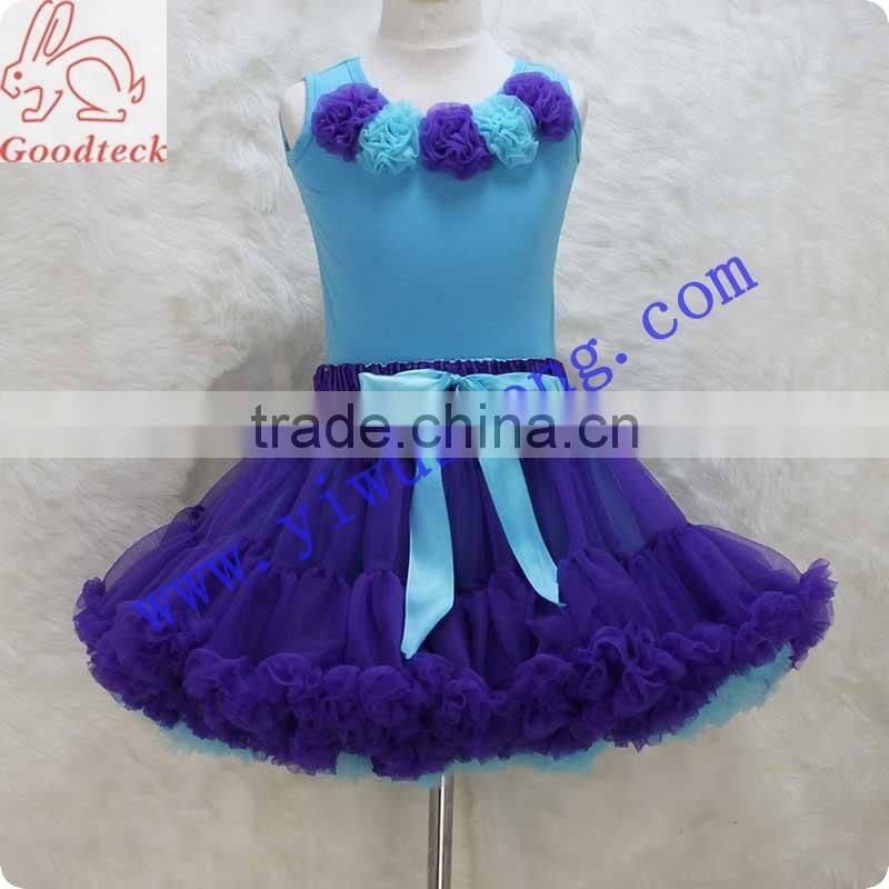 Hot sale cotton shirts, colorful pettiskirts, kids pettiskirt set,pettitops