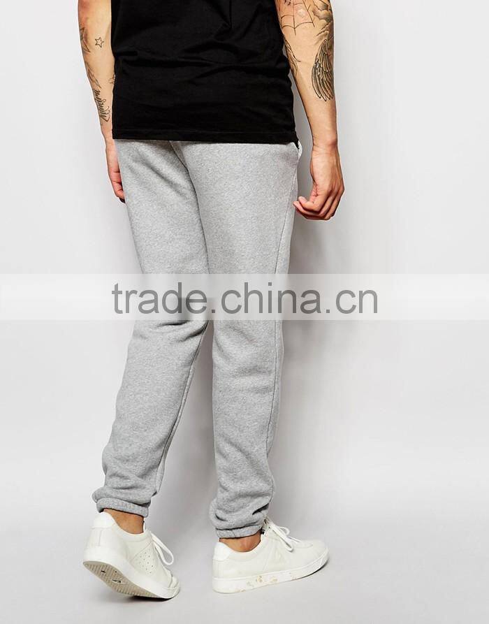 Retro grey custom logo printed joggers wholesale sweatpants mens