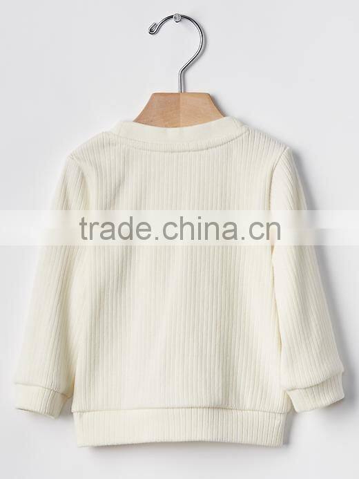 hot sale plain white organic cotton baby cardigan clothes