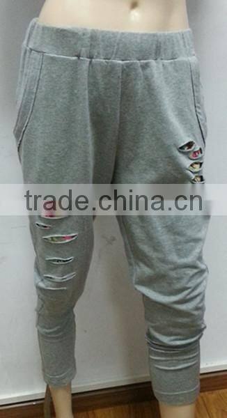 fashion design cotton lady casual sweat pants