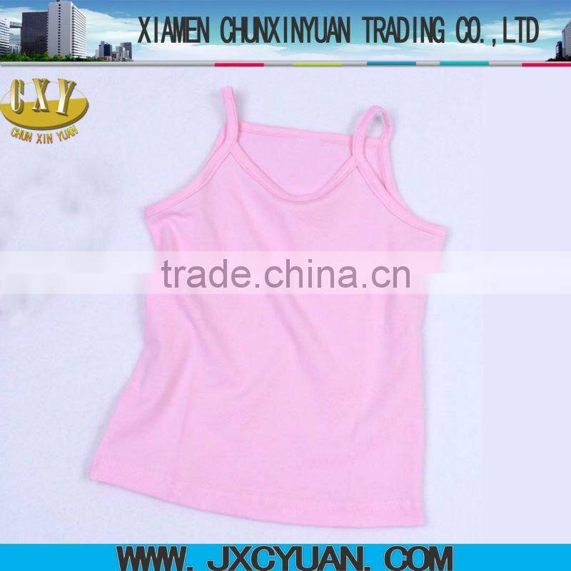 yellow children sleeveless t shirts with no printing