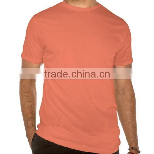 Men new plain heavy 100% cotton safety orange shirt