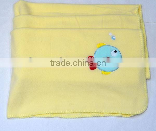 new 2016 China supplier animal Embroidered baby blanket