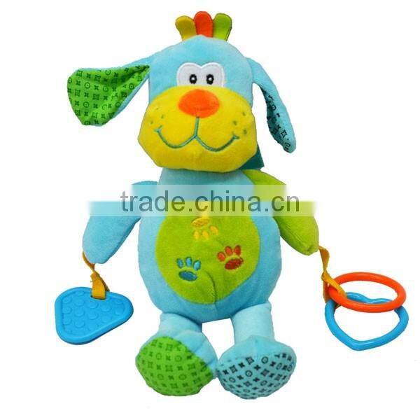Lovely Squeaky kids plush toys with geometry for formative education/enlighten education