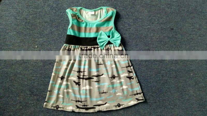 fashion baby cute fish print dress cutting beautiful children frocks designs in summer