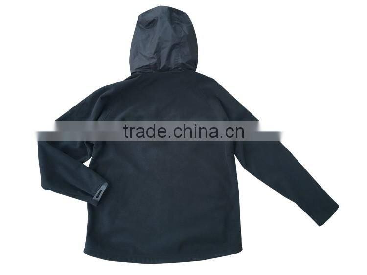 Mens warm sports windbreaker wind resistant hoodie fleece jacket