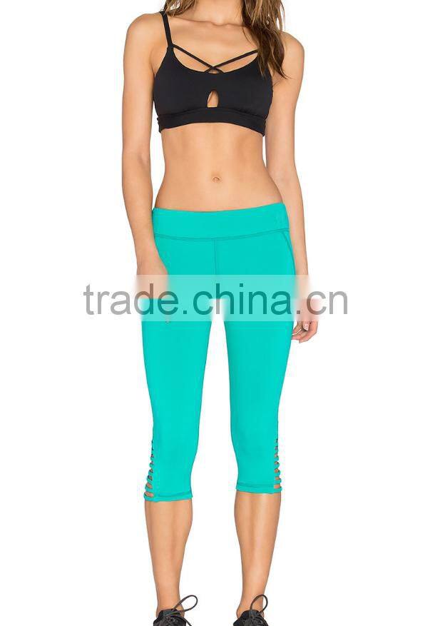 Sexy custom cotton yoga wear for women sport clothing set