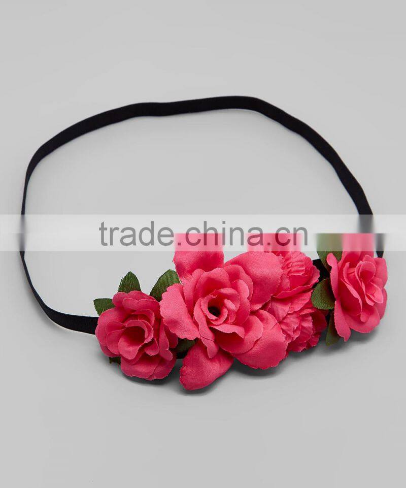 New Fashion Girls Headband Pink Flower Crown Headband For Little Girl Fancy Children Accessories A-NP-HA905-253