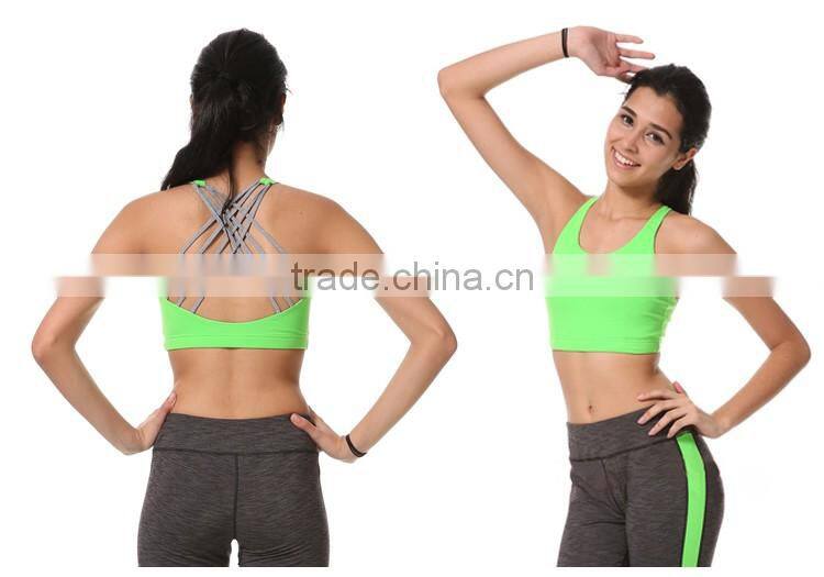 Beautiful fluorescence slim fitness yoga clothes 88% polyester + 15% spandex fitness sportwear yoga suit in guangzhou