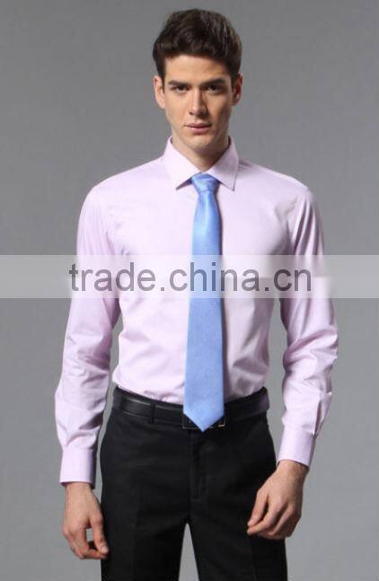 Wholesale,cheap long sleeve white color dress shirts,tie men dress shirts