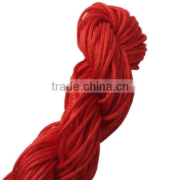 Polyester Jewelry Thread Red 1mm Bracelet Beading Cord