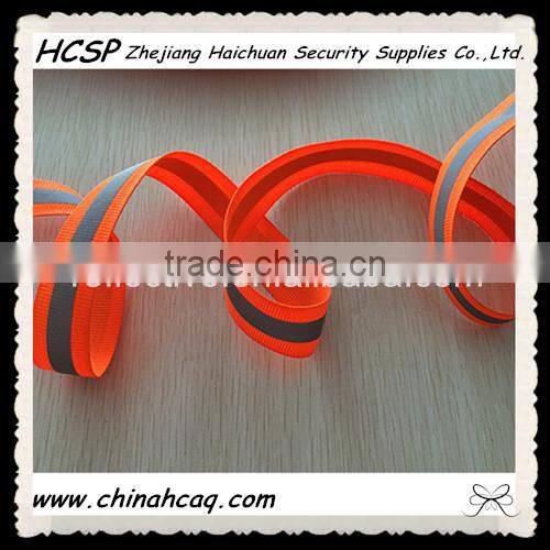 High Visibility Polyester Fiber Single Face Sew on Reflective Webbing