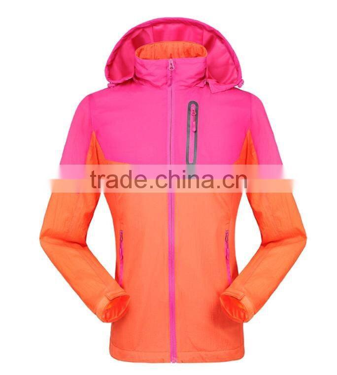 2016 Custom Fleece Lined Shiny Mens Nylon Windbreaker Jackets