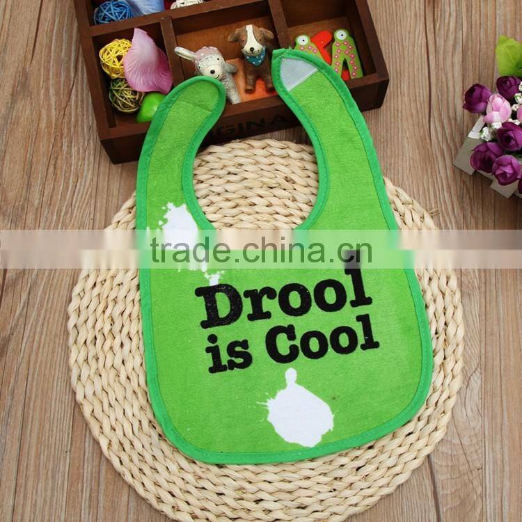 super soft and absorbent cotton terry fabric baby saliva towel bib
