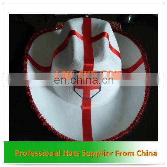 party flag hat with custom made hatband