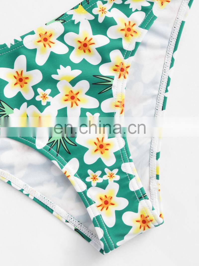 Custom Made Calico Print Cami Bikini Set