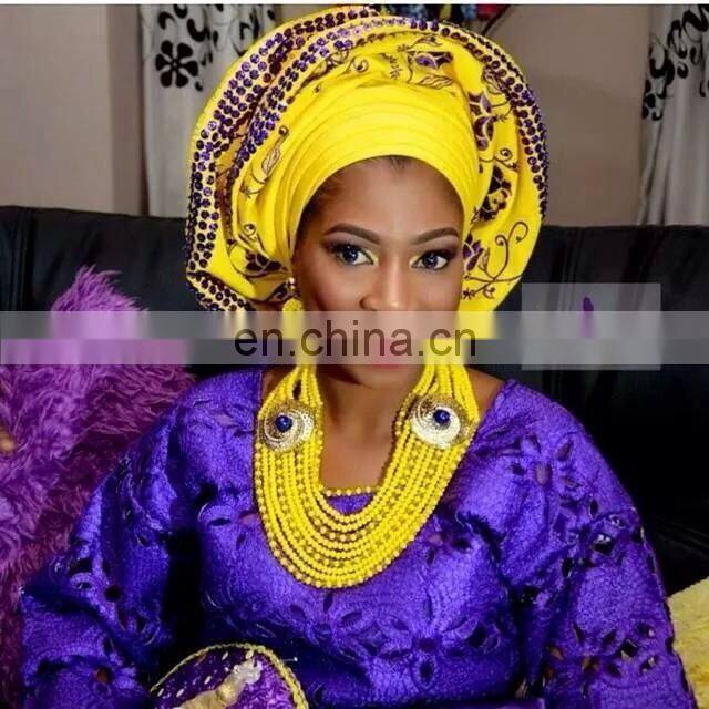 2017handmade jewelry set leaf designsRoyal bule color necklace for weddingrhinestone earing for bride